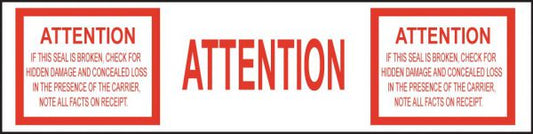 "Attention/If This Seal is Broken" Tape 48/Case