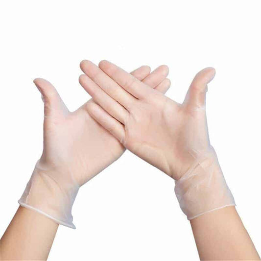 Clear Vinyl Powdered Disposable Gloves 100/Pack