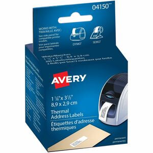 Avery 1-1/8"x3-1/2" Mailing Labels 2x130/Pack