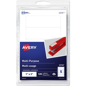 White Multipurpose Removable Labels