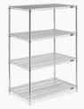 4 Shelf 74" High Chrome Wire Starter Kit