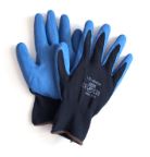Blue Wrinkled Rubber Palm Coated Gloves 12 Pair