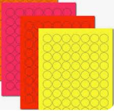 5/8" Circle Fluorescent Labels