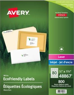 White Eco-Friendly Mailing Labels