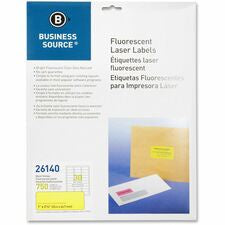 1"x2-5/8" Neon Yellow Laser Labels