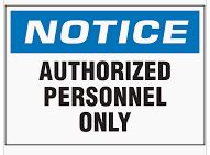 AUTHORIZED PERSONNEL ONLY