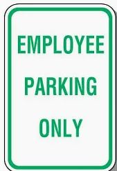 Employee Parking  Sign Each
