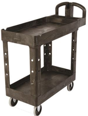 Gray Plastic Lip Up Utility Cart