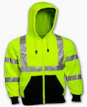 Lime Green Polyester Fleece Hoodie Each