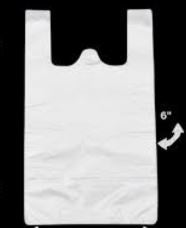 White Low Density T-Shirt Bags
