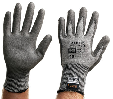 Taeki 5 Cut Level w/Polyurethane Coated Palm Gloves 1 Pair