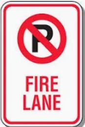 Fire Route Sign Each