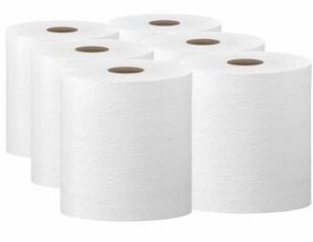 Kleenex White Roll 600' Towels 1.75" Core 6/Case