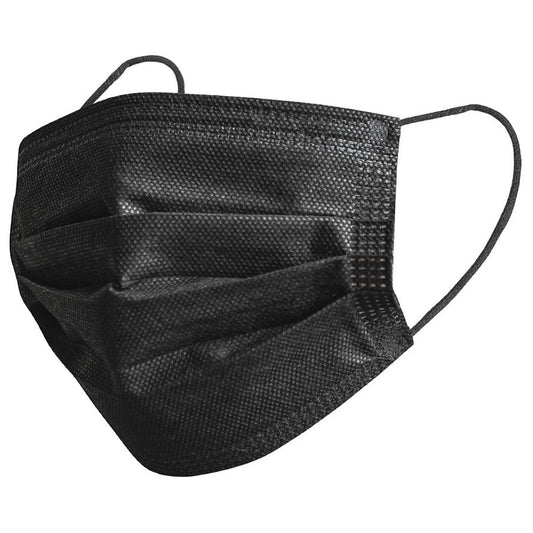 Black Earloop Face Mask, 50/Box