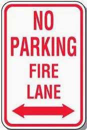 No Parking Fire Lane Sign Each