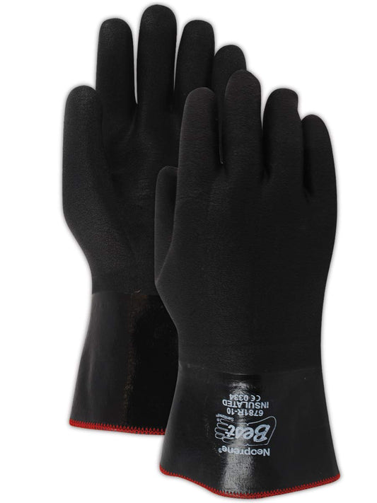 12" Insulated Fully Coated Neoprene Large Gloves 1 Pair