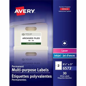 8-1/2"x5" Identification Label 30/Pack
