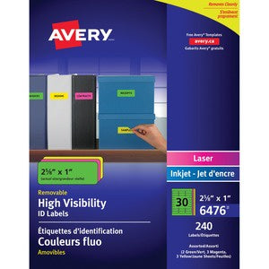 2"x4" Avery Neon Multipurpose Labels 80/Pack