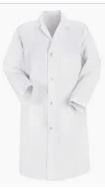 White 5 Button Fabric Labcoat Each