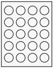 5/8" Circle White Labels