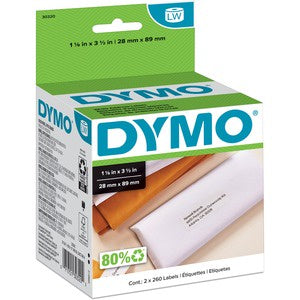 Dymo D1 1/2"x23' Tape Label Cassette 2/Pack