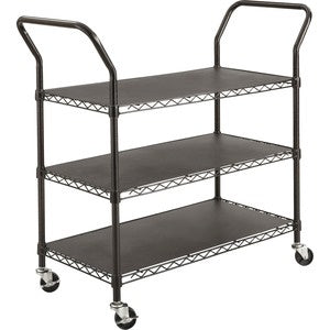 3 Shelf Wire Mobile Utility Cart