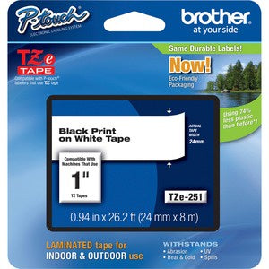 BRT Non-Laminated 23/64"L Label Tape