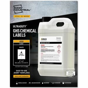 Avery 4"x4" Waterproof/UV Resistant Chemical Labels 200/Pack