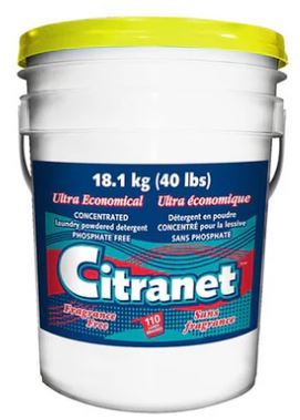 18.1 Kg Citranet Lemon Laundry Detergent Each