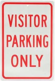 Notice Visitors Parking Only Sign Each
