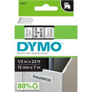 LetraTag 1/2"x13' White Label Maker Tape Cartridge