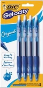 BIC Medium 0.7mm Gel Retractable Pens 4/Pack
