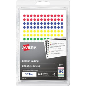 1/4" Removable Colour Labels 780/Pack