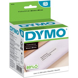 1-1/8"x3-1/2" LabelWriter Address Labels 350x2/Pack