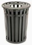 24 Gal Steel Slatted Receptacle Each