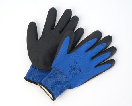 Black Nitrile w/Coated Nylon Liner Gloves 12 Pair
