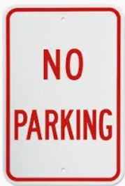 No Parking Sign Each