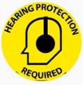 18" Floor Sign HEARING PROTECTION REQUIRED