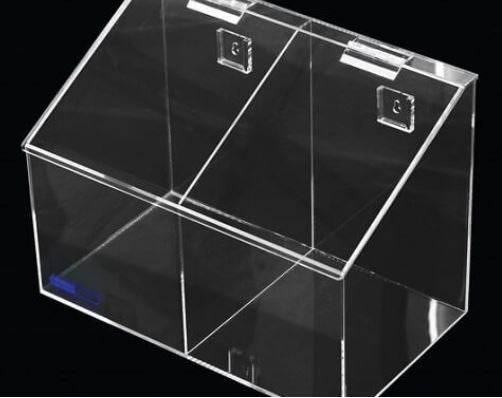 Double Bin Acrylic Dispenser Each