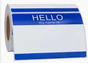 HELLO MY NAME IS 4"x1-7/8" 500/Roll