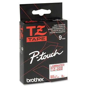 BRT TZe431 15/32"x26' Black on Red Label Tape