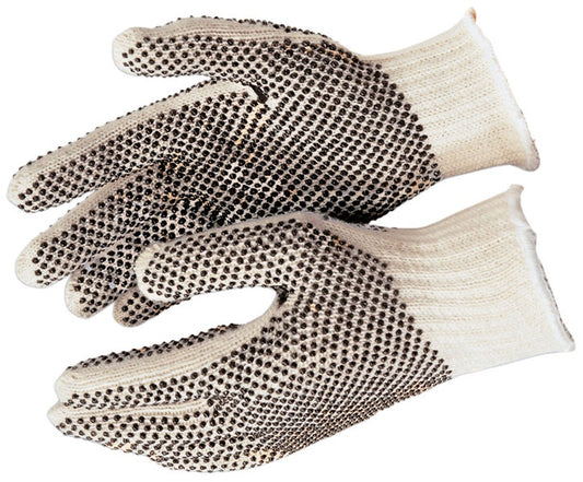 Poly/Cotton Dotted  Two Sides Gloves 12 Pair