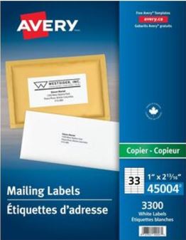 White Address Sheeted Labels