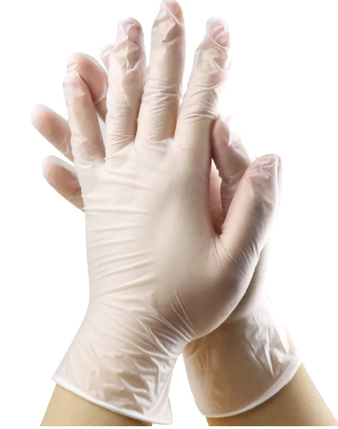 Clear Synmax Vinyl Powder Free Disposable Gloves 100/Pack