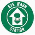 18" Floor Sign EYE WASH STATION