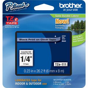 P-Touch TZe 15/32" Yellow Tape Cartridges