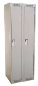 Gray Single Tier Clean Line Assembled Lockers