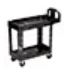 Black Plastic Upright Handle Cart