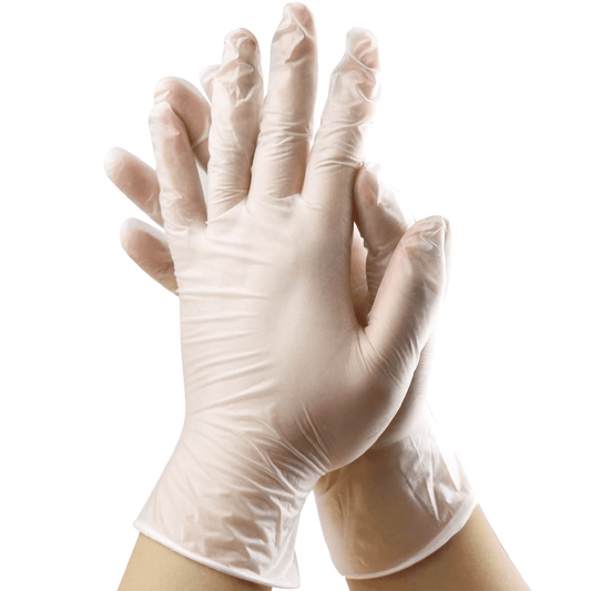 Clear Latex  Powdered Disposable Gloves 100/Pack