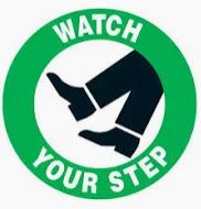 18" Floor Sign WATCH YOUR STEP